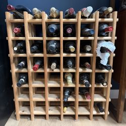 Pine Wooden Wine Rack- 42 Bottle Capacity 