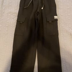 PRO CLUB Mens Heavyweight Fleece cargo pants black size Small EUC 