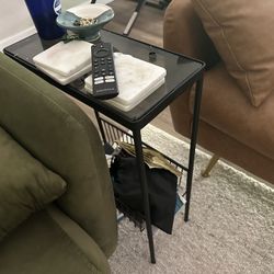 End Table Glass And Metal 