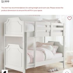 Pottery Barn Bunk Bed + 2 Mattresses – Barely Used