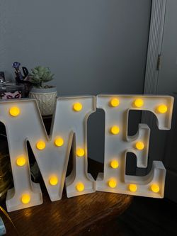 Marquee Letter Lights, Fake rose petals, fake candles BUNDLE
