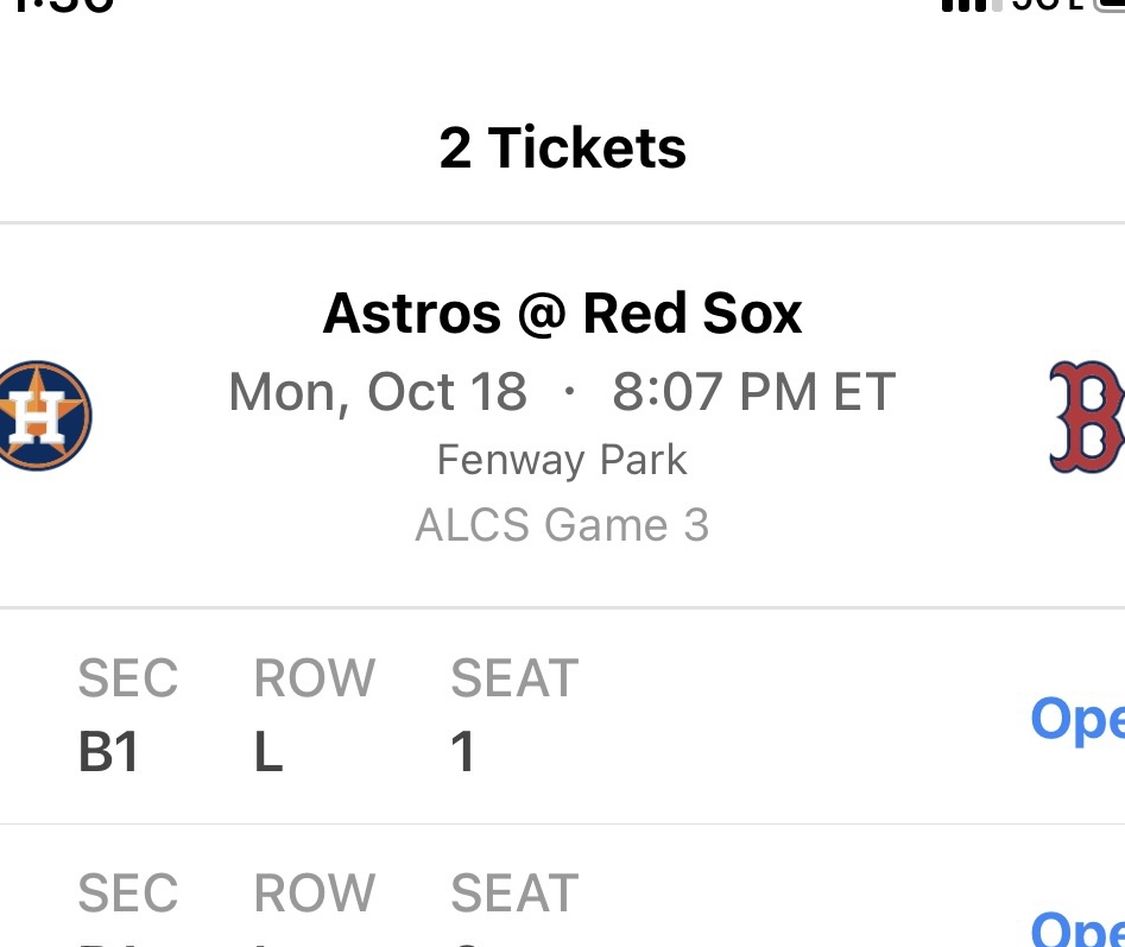 Red Sox Tickets ALCS 10/18