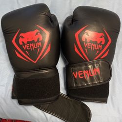 red venum gloves 16oz