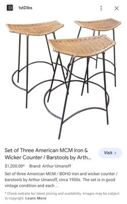 Bar Stools Vintage  Mcm 2 