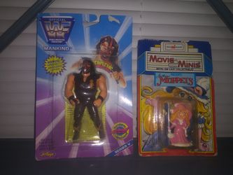 original WWF MANKIND / MUPPETS MS. PIGGY