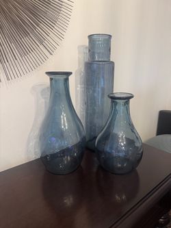 Glass ornate bottles