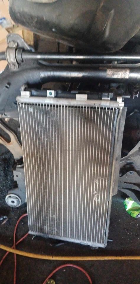 03 Sebring convertible radiator assembly with fan and ac condenser