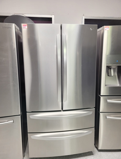 LG 4‑Door French Door Fridge – Stainless, Ice Maker, Dual Freezer Drawers