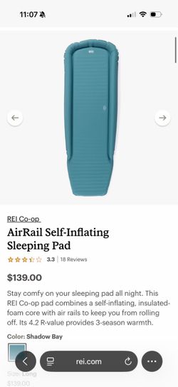 REI AirRail Self-Inflating Sleeping Bag