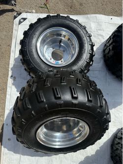 Yamaha 4x115 DWT rear wheels & dirt tires