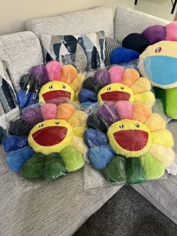 Authentic Takashi Murakami Plush Flower Pillow