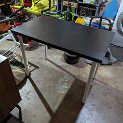 Used IKEA Black Linnmon Tabletop with White Legs