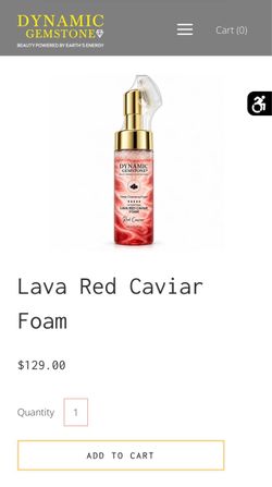 Dynamic Gemstone Lava Red Caviar Foam