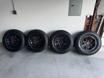 Set of TRD Wheels with Goodyear Wrangler Territory RT Tires