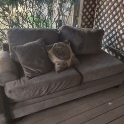 Free Free Brown COUCH sectional With Pillows