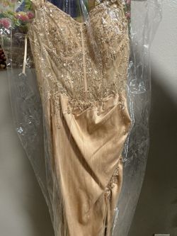 Beautiful Champagne Dress With Corset