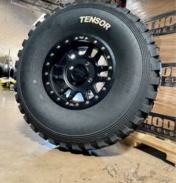 On sale. New: DORTY LIFE 15x7 4x137  5x4.5 Beadlock wheels & 33x10-15 TENSOR DS TIRES FOR SXS UTV (We Finance)