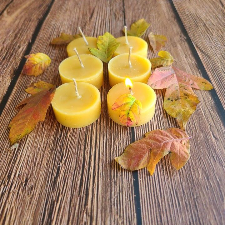 Autumn Leaves Tealights (Pack Of 6)