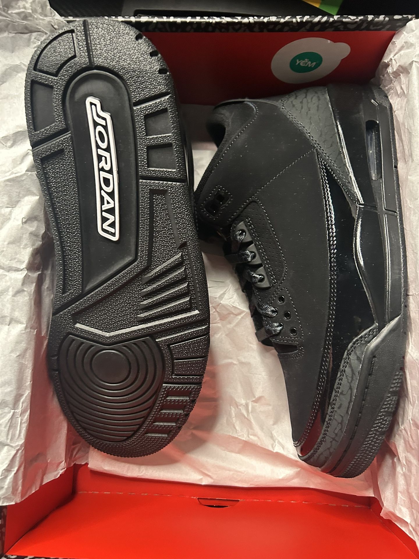 Jordan 3 Black Cat Size 9 New