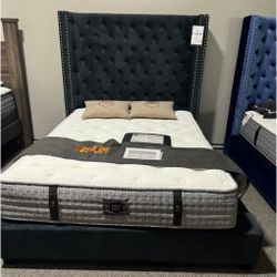 [OM] 🟪 Only $45 initial then take it home 🏡 Brand New Cierra Queen Size Bed Black