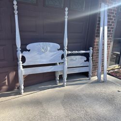 Antique Twin Headboard Footboard 