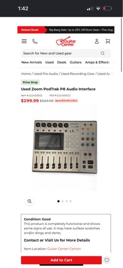 Zoom PodTrak P8 Audio Interface