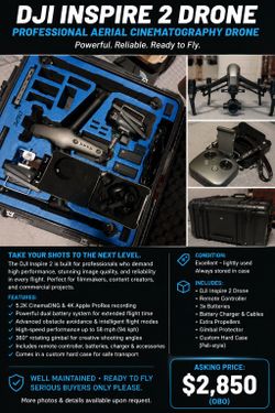 DJI Inspire 2 Drone with Accessories