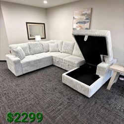 REMOVABLE BACKS/REVERSIBLE SECTIONAL 
93″ X 141″ X 38″H