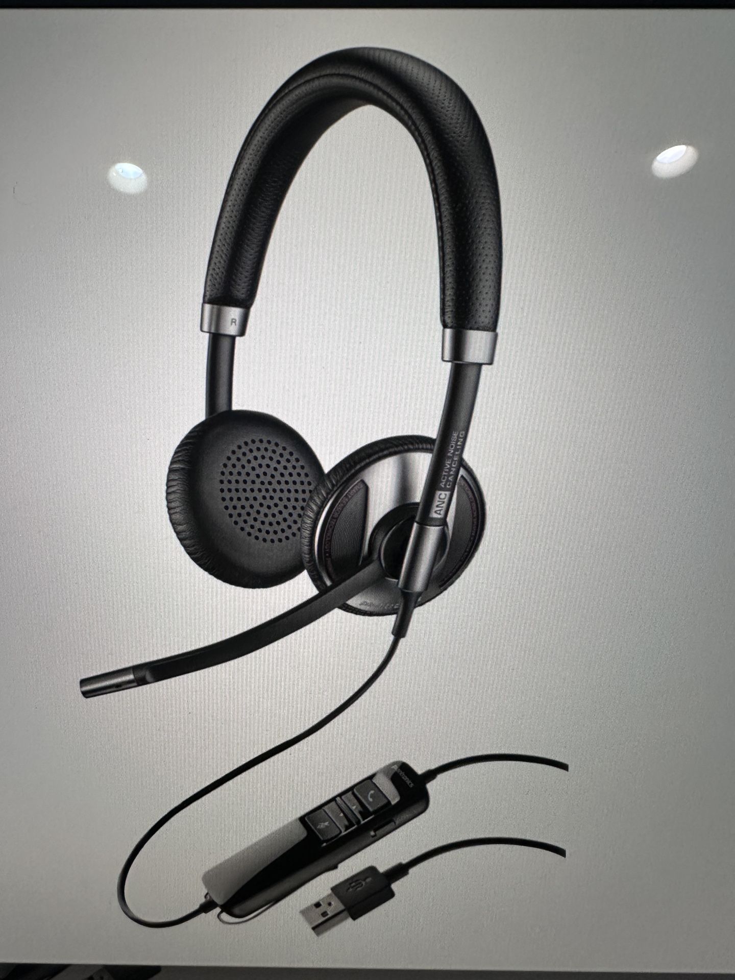 Plantronics Blackwire C725 USB Wired Headset With Active Noise Canceling