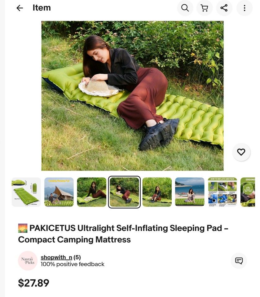 Camping Inflatable Mattress Pad
