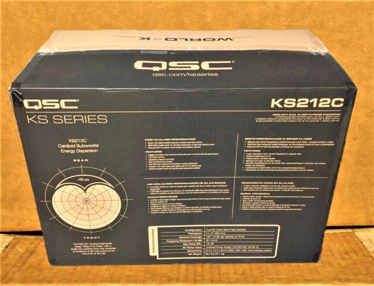 QSC Powered Subwoofer Cabinet With Caster Wheels Dual 12" Bass System 3600 Watts KS212C 🚨 Payment Options Available 🚨 No Credit Needed 🚨