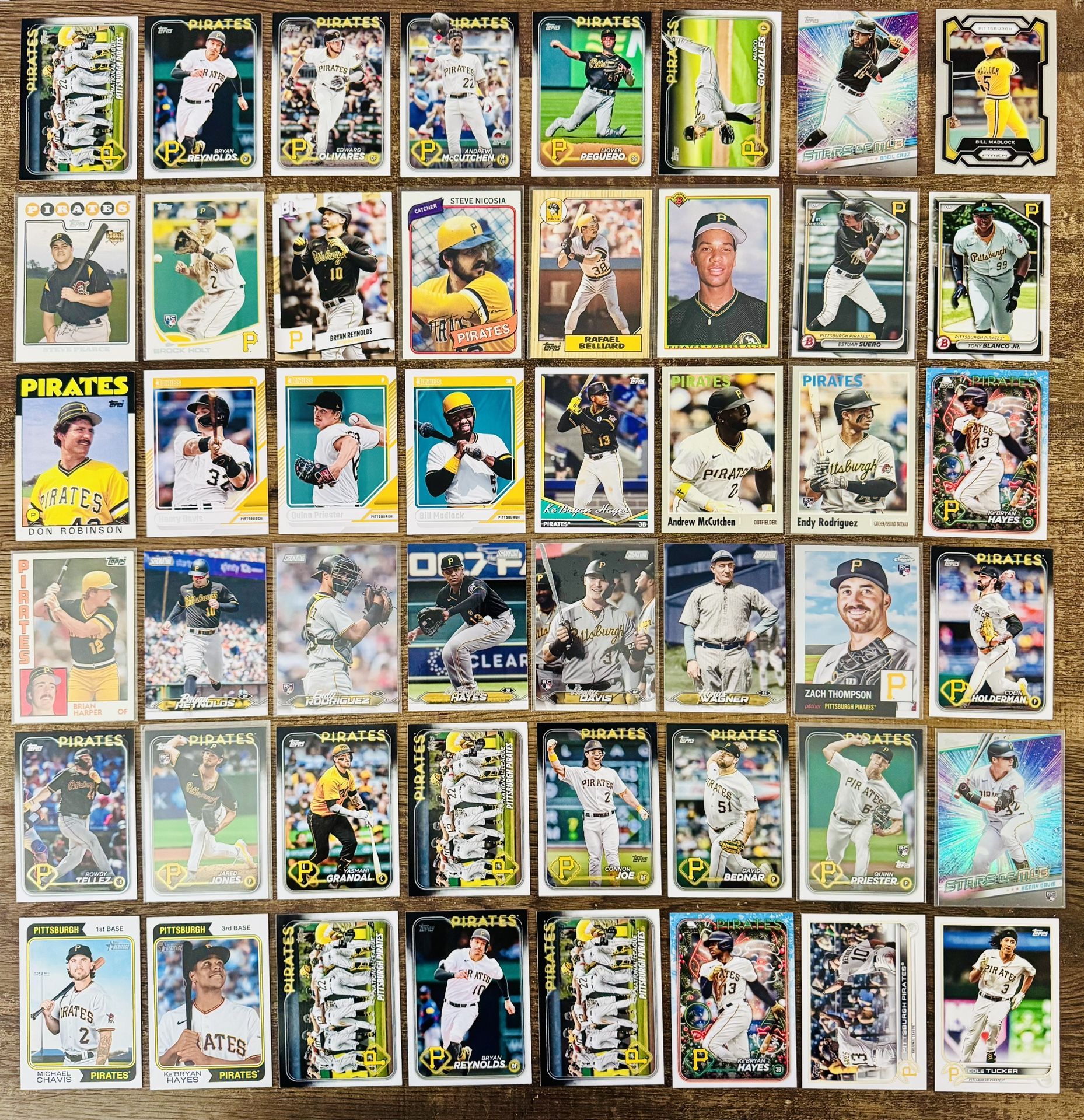 Pittsburgh Pirates Card Lot (84) RCs, Cruz, McCutchen, Davis, Skenes