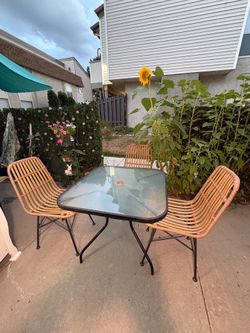 Patio table with chairs