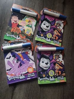 Kids Imagine Ink Magic Ink Activity Books Set of 4