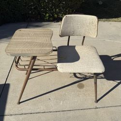 Vintage Gossip Chair Phone Chair Desk MCM Rough