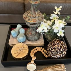 Coffee Table Tray Arrangement Centerpiece 