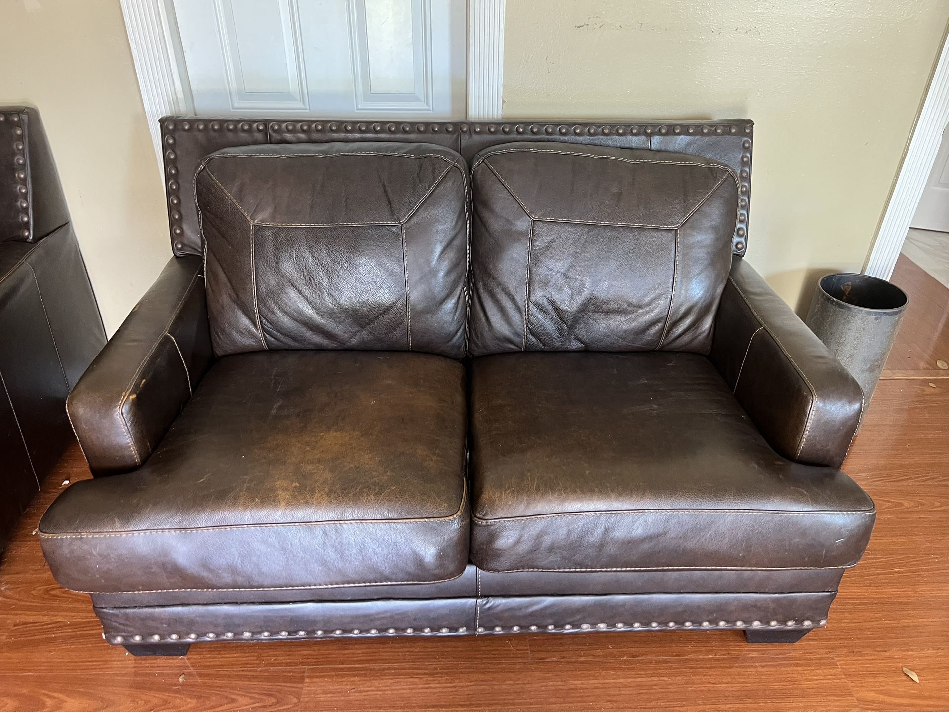 Leather Couch And Love Seat