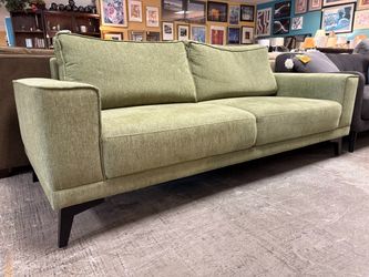 Moss Green Fabric Modern Sofa