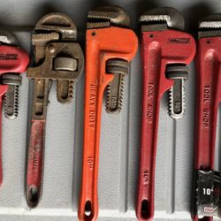 Lot Of Pipe Wrenches 