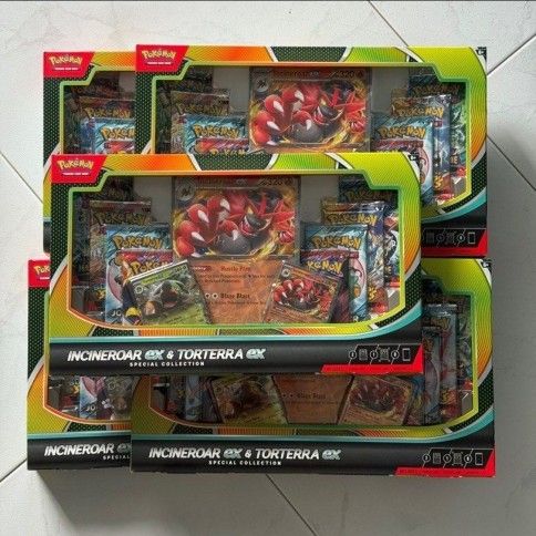 x5 - Pokémon TCG Game Incineroar ex and Torterra ex Special Collection Box's - For Trade