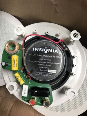 5 Insignia Ceiling Speakers Never Used 4 6 1 2 1 8 For