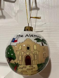 Vintage “The Alamo San Antonio TX” Glass Ornament