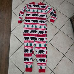 Christmas themed pajamas onesie zip up