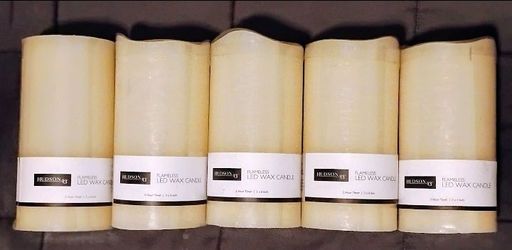 5  Ivory Flameless LED Wax Candles