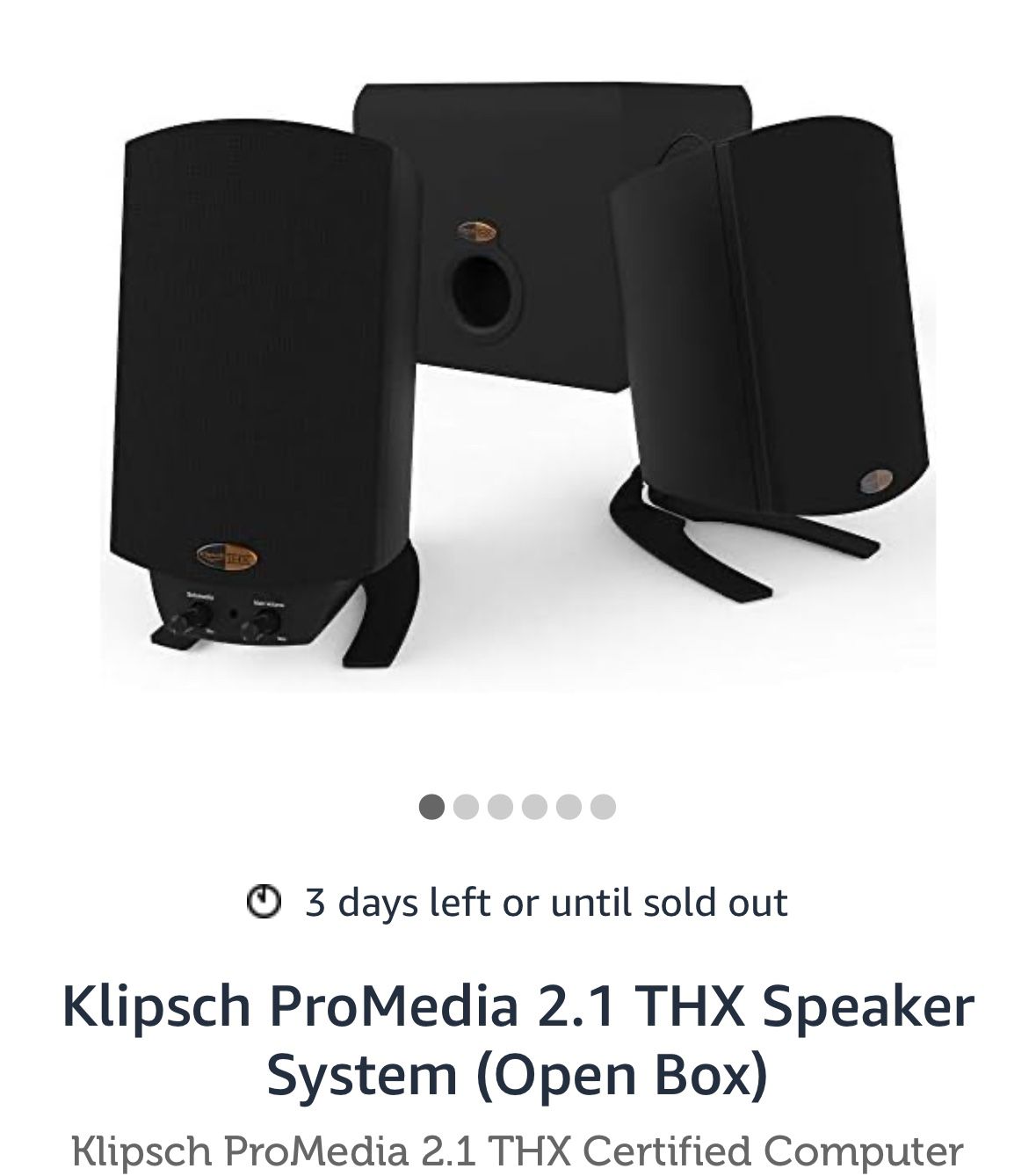 Klipsch ProMedia 2.1 THX Speaker System (Open Box)