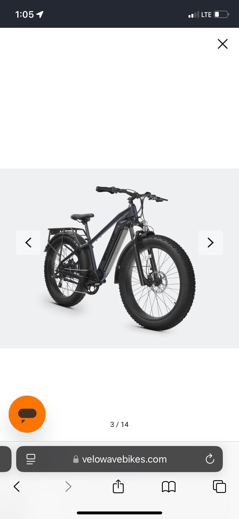ELECTRIC BIKE FAT TIRE NEW VELOWAVE RANGER