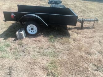 Single Axle Utility Trailer Black metel