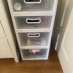 4-Drawer Plastic Storage Tower