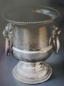 Eales 1779  Silver Plate Vintage Eagles Mini Champagne bucke or toothpick holder