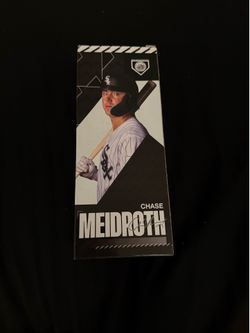 This is a 2026 Chicago White Sox stadium giveaway bobblehead featuring player Chase Meidroth.